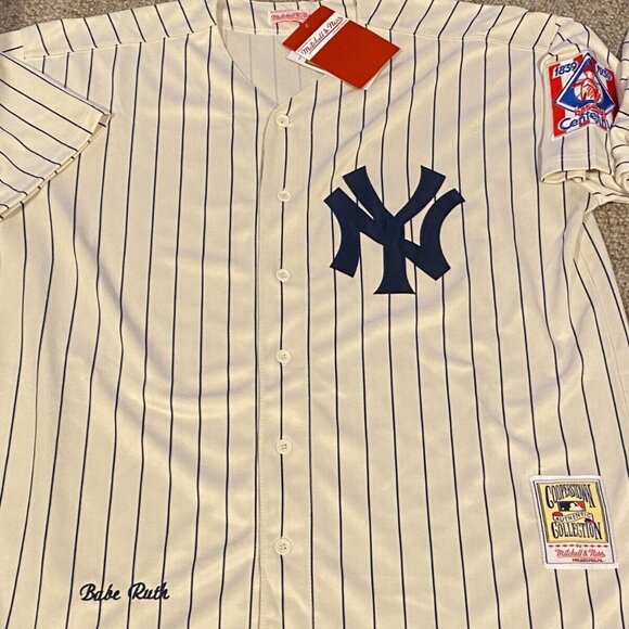 1930's NEW YORK YANKEES BABE RUTH Men's JERSEY Sz M,L,XL,2XL New with tags - Picture 3 of 6